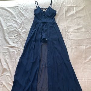 Navy Jumpsuit with shorts